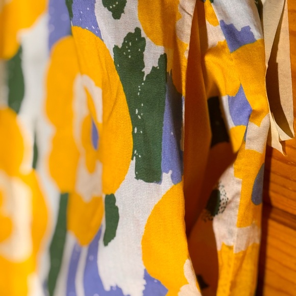 Entro Yellow and Blue Floral Midi Dress - Picture 4 of 8